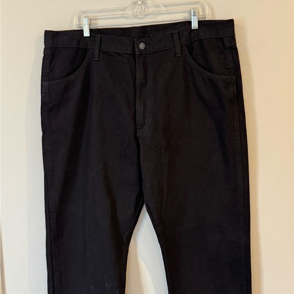 Wrangler Other - RUSTLER Wrangler 40x28 Black Heavyweight Denim Straight Reg Jeans NEW
